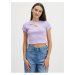 Svetlo fialové dámske tričko s prestrihom Tom Tailor Denim