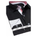 Čierna pánska elegantná košeľa s dlhými rukávmi BOLF 6921