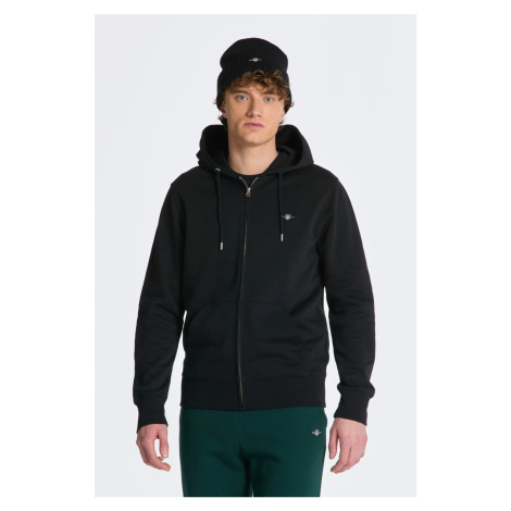 MIKINA GANT REG SHIELD FULL ZIP HOODIE BLACK