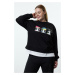 Trendyol Curve Black Powerpuff Girls Licensed Crew Neck Knitted Plus Size Sweatshirt