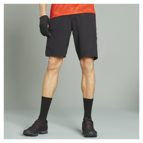 Pánske cyklistické cargo šortky čierne ROCKRIDER