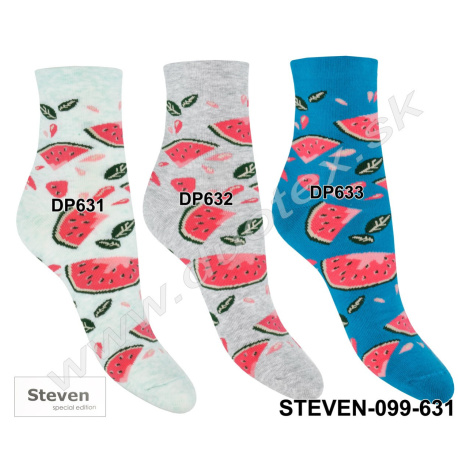 STEVEN Vzorované ponožky Steven-099-631 DP632-sv.sivá