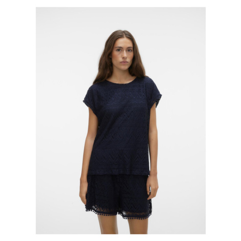 Vero Moda Blúzka Maya 10304457 Tmavomodrá Wide Fit