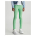 Svetlozelené dievčenské legíny Calvin Klein Jeans