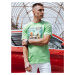 Men's T-shirt with print, green Dstreet