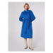 Simple Prechodný kabát PLD502-02 Modrá Relaxed Fit