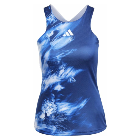 adidas Melbourne Tennis Y-Tank Top Multicolor/Blue S Women's Tank Top