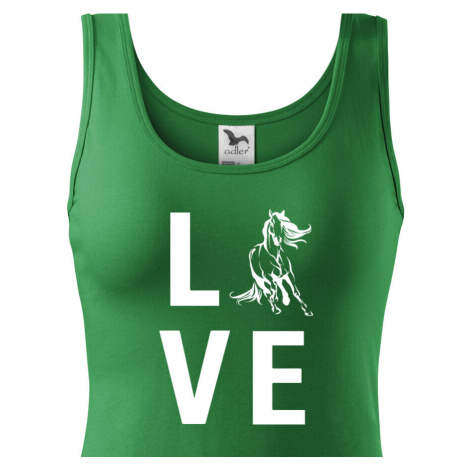 Dámské tričko - Láska ku koňom
