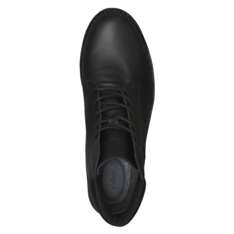 Vasky Hillside Waterproof Dark - Dámske kožené členkové topánky čierne, ručná výroba jesenné / z