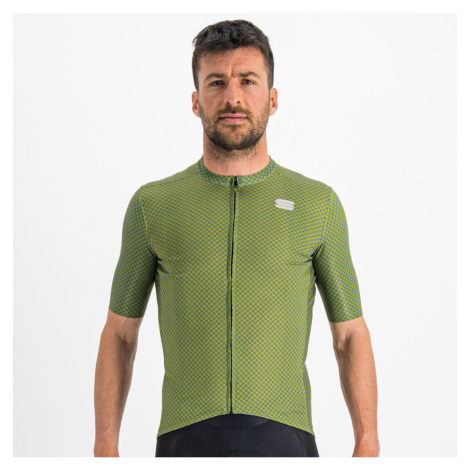 SPORTFUL Cyklistický dres s krátkym rukávom - CHECKMATE - zelená