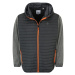 Jack & Jones Plus Prechodná bunda 'Emulti'  antracitová / svetlosivá / sivá melírovaná / oranžov