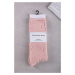 Svetloružové ponožky CKJ Women Slouch Sock 1P Monogram Terry