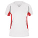 James & Nicholson Dámske funkčné tričko s krátkym rukávom JN390 - Biela / červená