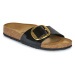 Birkenstock  Madrid Big Buckle BF Patent Black Gold  Šľapky Čierna