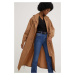 Kabát Answear Lab dámsky, béžová farba, prechodný, oversize