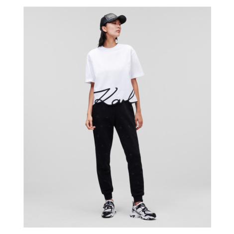 Tričko Karl Lagerfeld Karl Signature Hem T-Shirt White