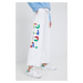 Bavlnené tepláky Polo Ralph Lauren dámske, biela farba, s nášivkou