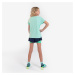 Dievčenské bežecké tričko Dry+ priedušné pastelovo zelené