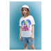 DEFACTO Girls Oversize Wide Pattern Crew Neck 3D Printed Short Sleeve T-Shirt