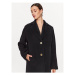 Pinko Vlnený kabát 101976 A182 Čierna Regular Fit