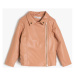 Koton Pink Kids Leather Look Coat