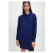 Calvin Klein tmavomodré mikinové šaty Hoodie Night Shirt - XS
