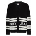 Tommy Jeans Kardigán - TJM STRIPE GRAPHIC CARDIGAN čierny