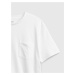 Biele chlapčenské tričko GAP Teen z organickej bavlny