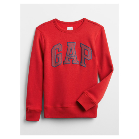 Červená chlapčenská mikina s logom GAP