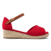 Tommy Hilfiger Espadrilky Rope Wedge Sandal T3A7-32185-0048 M Červená