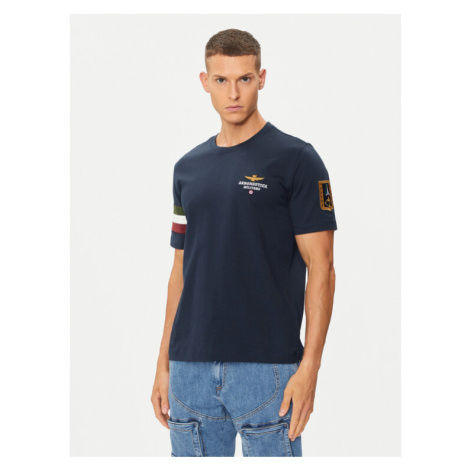 Aeronautica Militare Tričko 241TS2230J592 Tmavomodrá Regular Fit