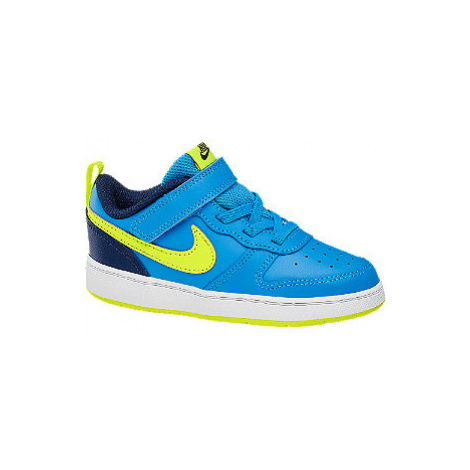 Modré detské tenisky na suchý zips Nike Court Borough 2