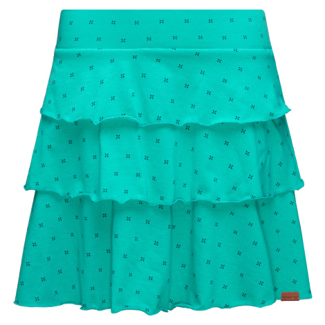 Tyrkysová dievčenská vzorovaná sukňa SAM 73