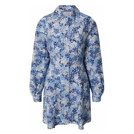 EDITED Košeľové šaty 'Dalia'  krémová / modrá / svetlomodrá / svetložltá