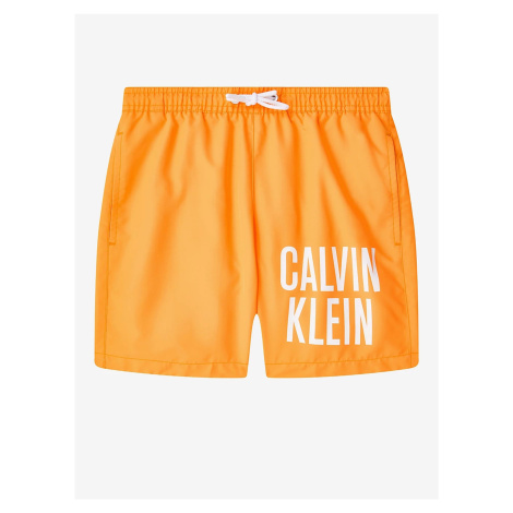 Calvin Klein Underwear Oranžové chlapčenské plavky Calvin Klein