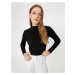 Koton High Collar Sweater Long Sleeve Camisole