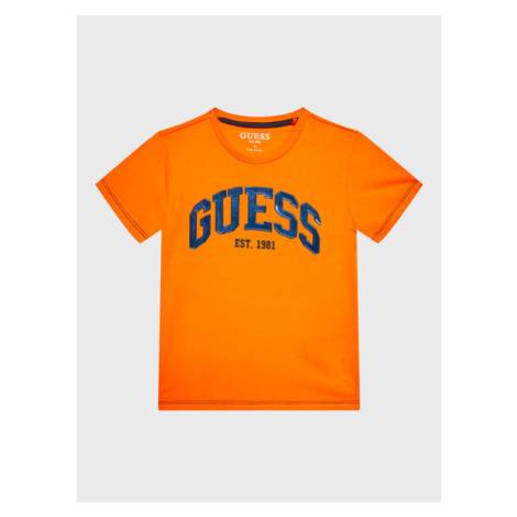 Guess Tričko L3RI01 K8HM3 Oranžová Regular Fit