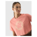 Women's 4F Printed Crop Top - Salmon