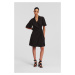 Šaty Karl Lagerfeld Wrap Dress Black