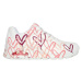 Dámska rekreačná obuv SKECHERS Uno Spread The Love white multi pink