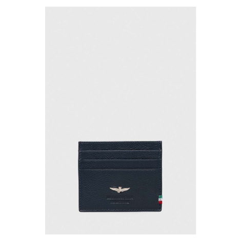 Kožené puzdro na karty Aeronautica Militare pánsky, tmavomodrá farba, AM106