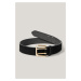 OPASOK GANT DOUBLE ROW SUEDE BELT BLACK