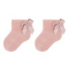 Condor Súprava 3 párov vysokých detských ponožiek 2.007/4 Ružová