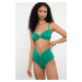 Trendyol Emerald Green Premium Accessorized High Waist Hipster Bikini Bottom