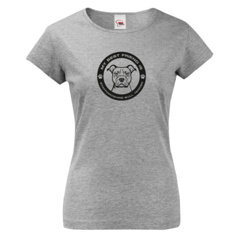 Dámské tričko Stafordšírsky bulteriér - darček pre milovníkov psov