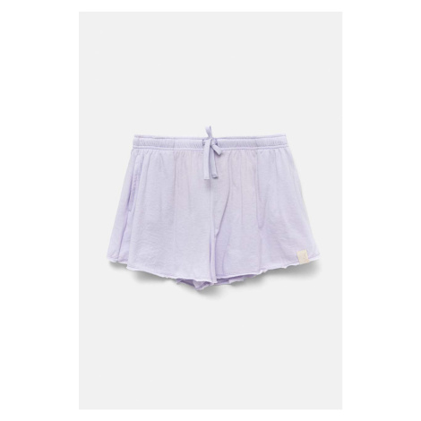 Detské krátke nohavice United Colors of Benetton fialová farba, jednofarebné, nastaviteľný pás