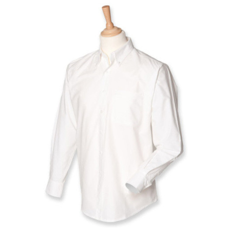 Henbury Pánska košeľa s dlhým rukávom H510 White