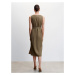 MANGO Letné šaty 'Sausalit'  olivová