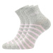 VOXX Boxana ponožky svetlo šedé melé 3 páry 120106