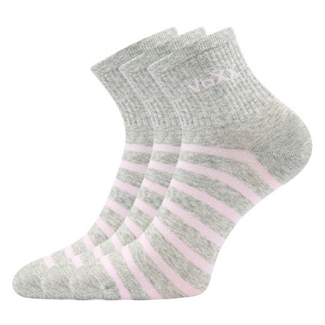VOXX Boxana ponožky svetlo šedé melé 3 páry 120106